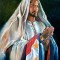 A painting of Jesus Christ with the Philippine flag