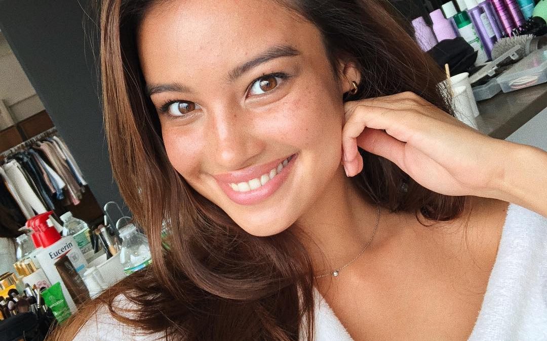 Filipina model Kelsey Merritt photographed for new Victoria Secret lingerie project