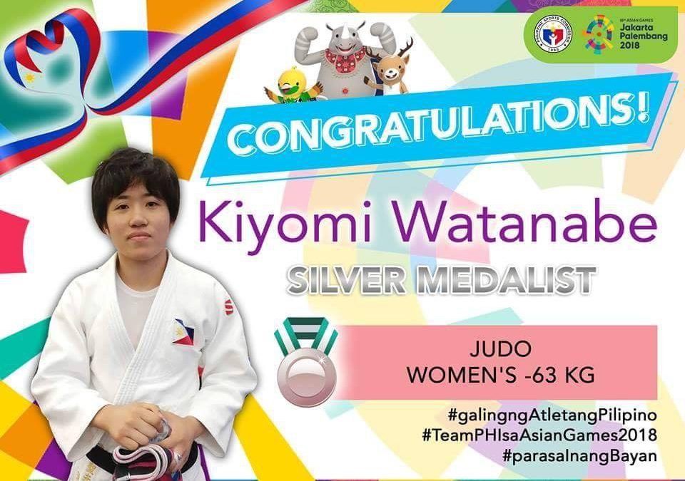 Fil-Japanese Kiyomi Watanabe wins Asian Games Silver in Judo