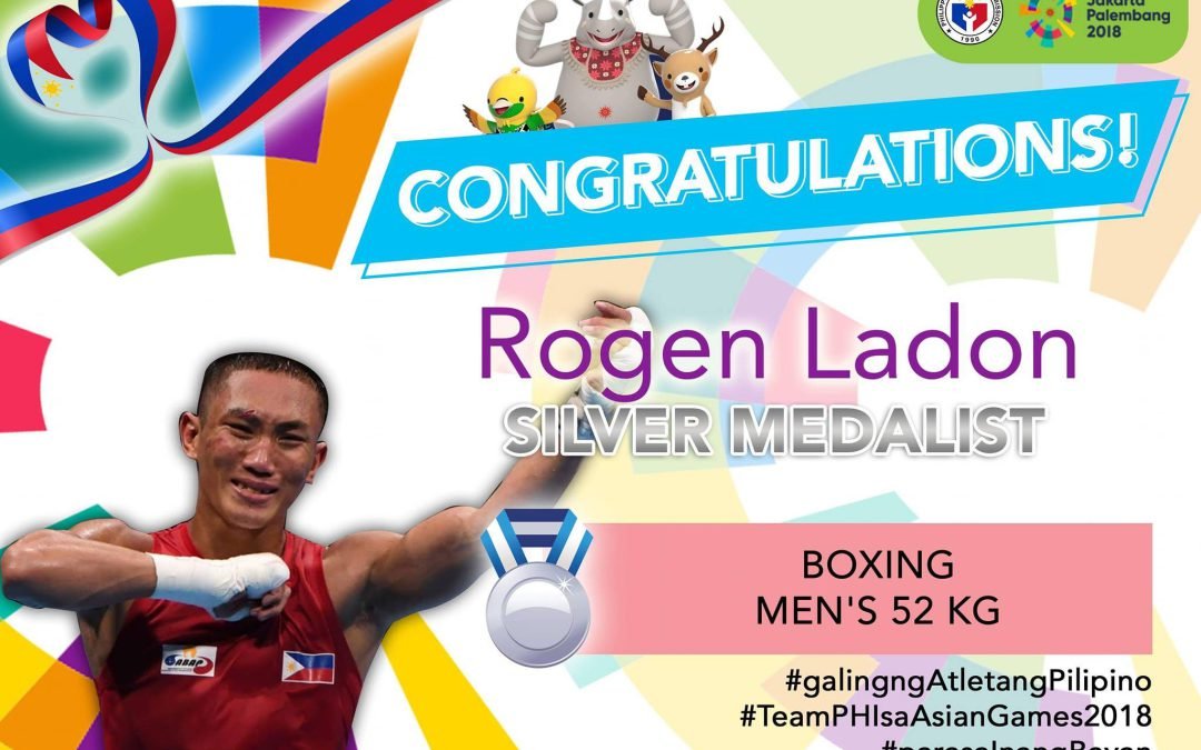 Boxer Rogen Ladon brings home Silver at 18th Asiad, Philippines medal tally 21