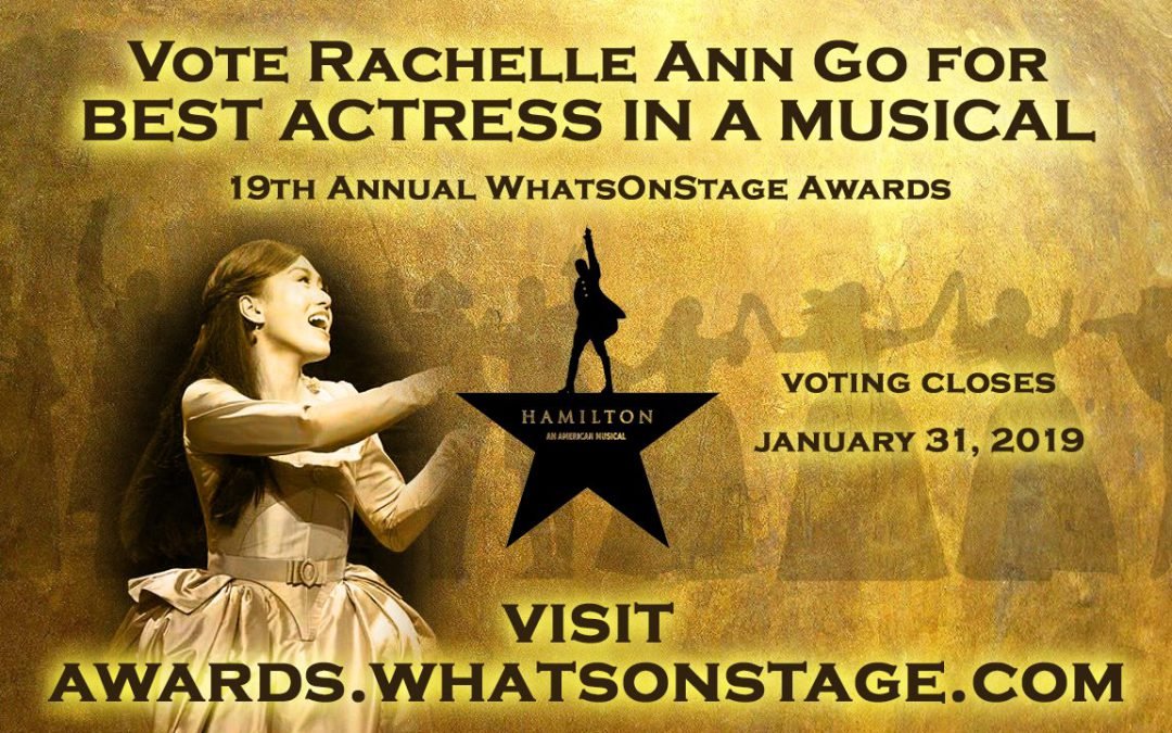 Rachelle Ann Go leads Hamilton nominees in UK’s Whats On Stage awards