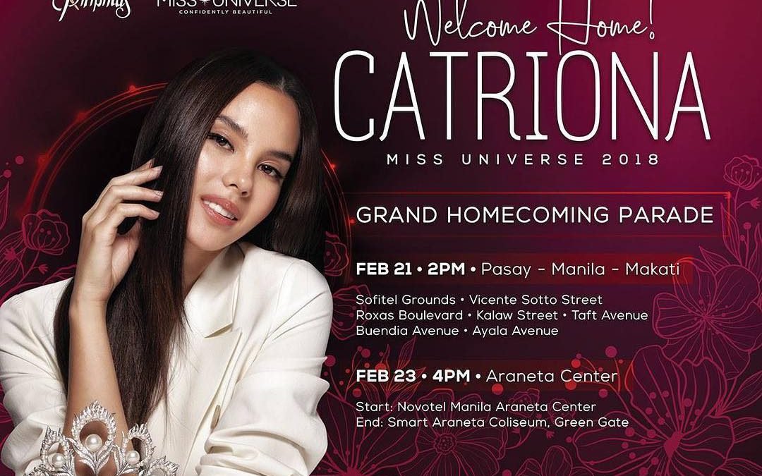 Philippines to welcome Miss Universe Catriona Gray with festivities fit for Filipino Pride queen