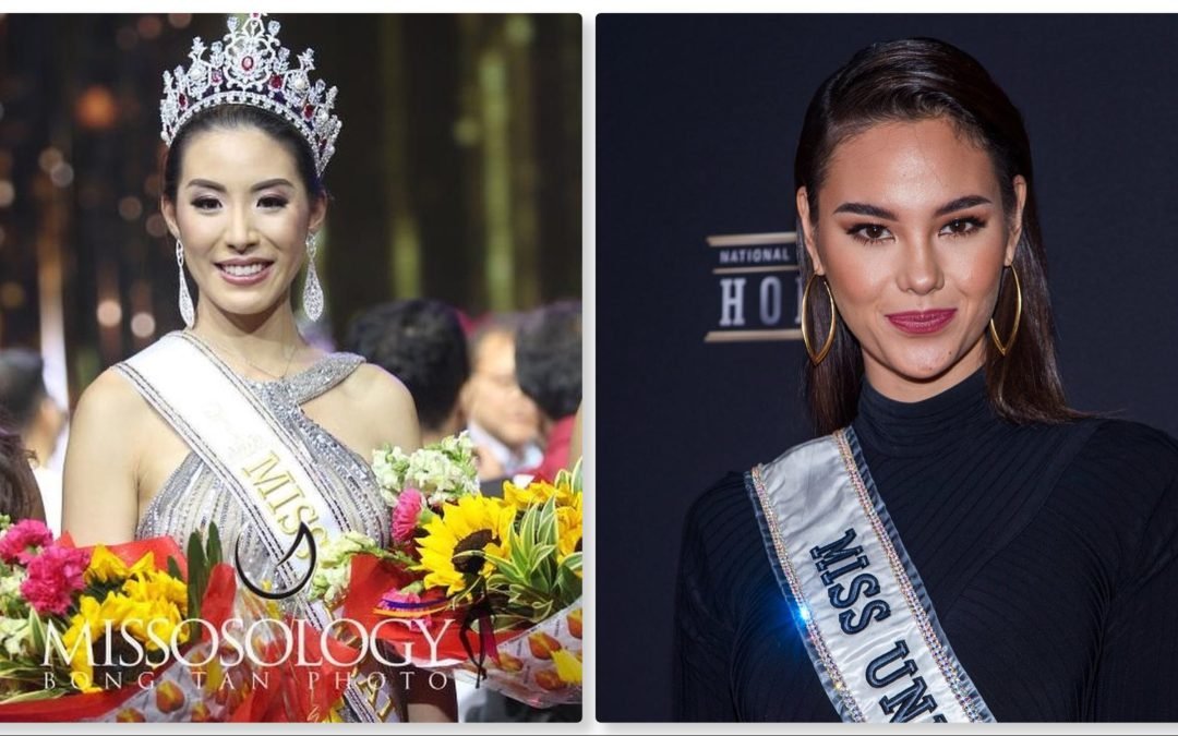 Miss Global winner Sophia Ng looks up to Filipina Miss Universe Catriona Gray