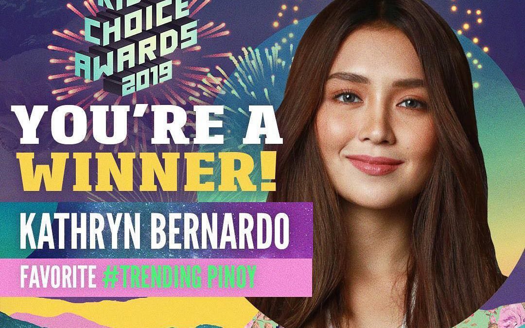 Kathryn Bernardo wins Nickelodeon Kids’ Choice Awards
