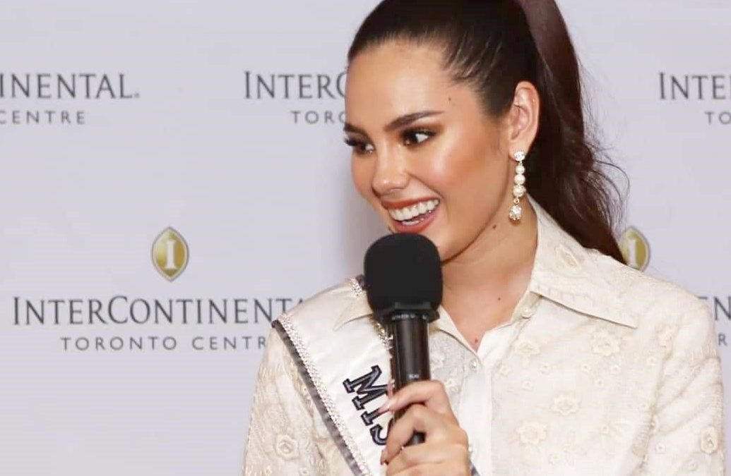Catriona Gray shines in native T’nalak skirt and modernized barong in Toronto event