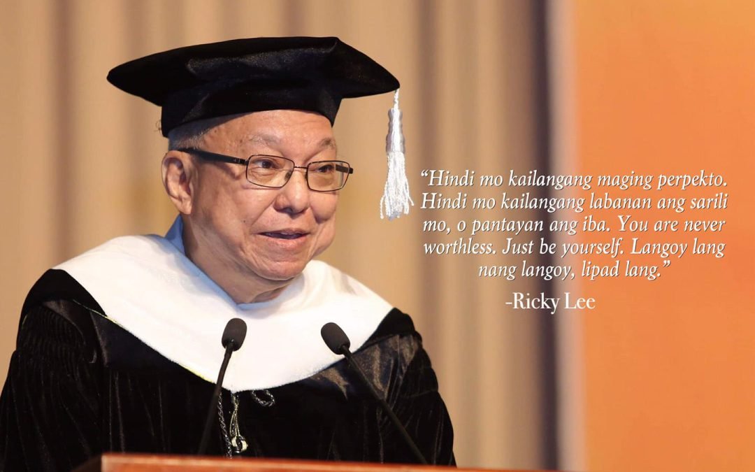 3 Inspirational Lessons from Ricky Lee’s Graduation Speech