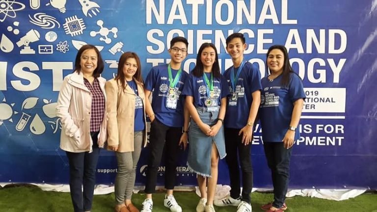 The 3-member Angeles City Science High School team