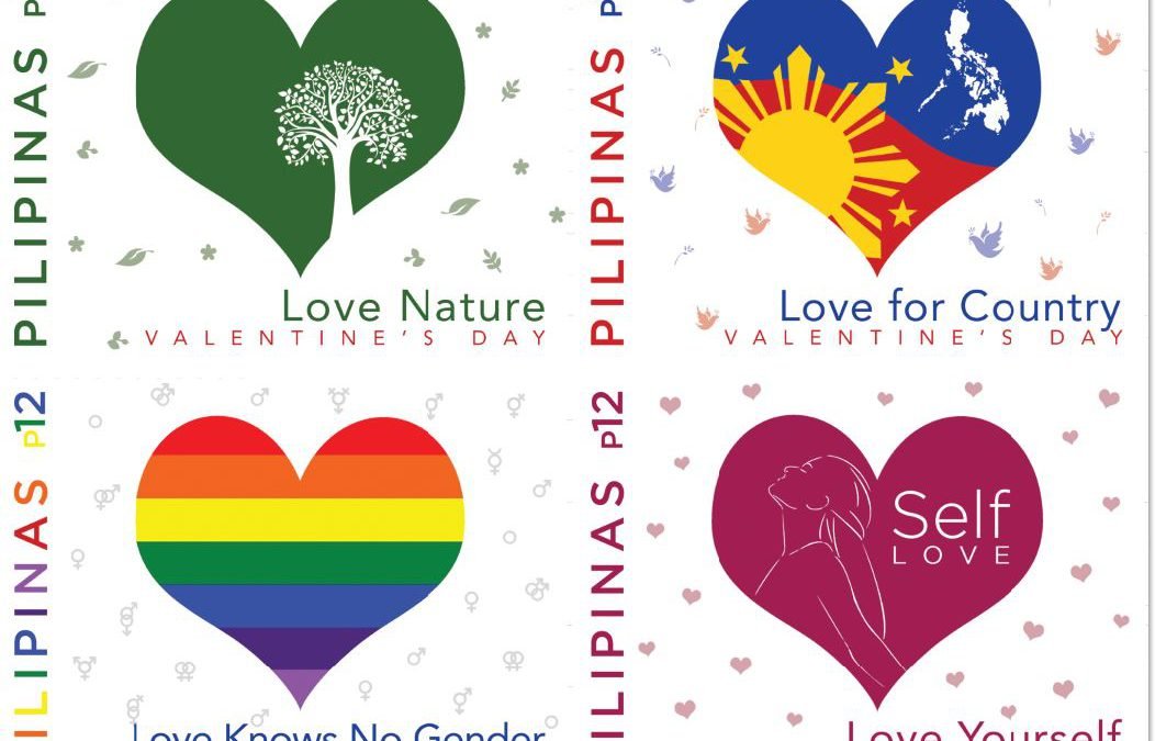 Love Letters promoted in new PHLPost heart shaped Valentine’s Day Stamps