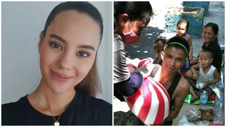 Catriona Gray feed families in Smokey Mountain