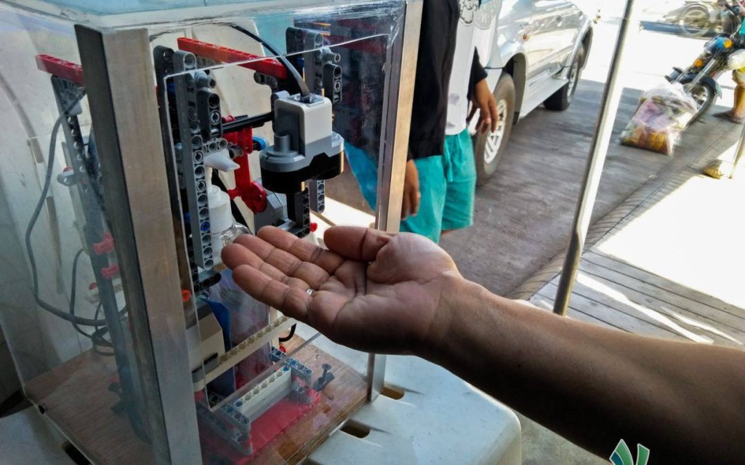 DYCI-Philippine Robotics Team makes LEGO robot alcohol dispensers for correct, no wastage hand-washing