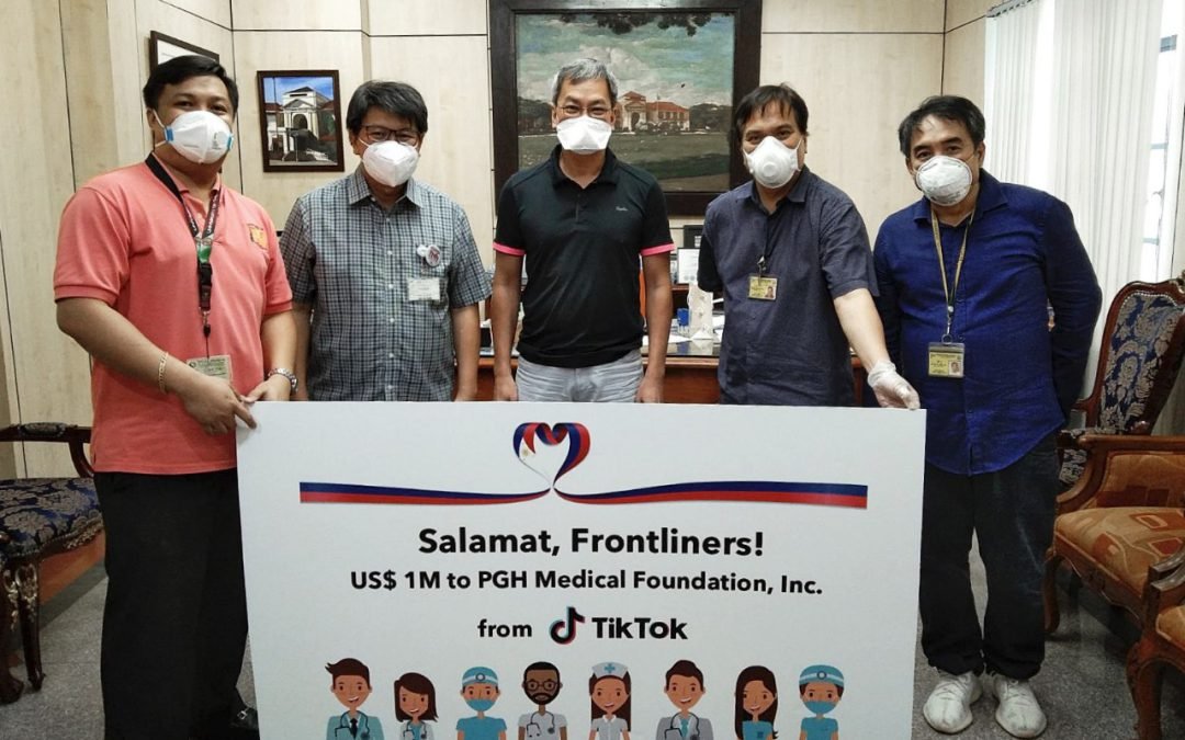Tiktok donates 1M Dollars to UP PGH Medical Foundation to help protect health workers
