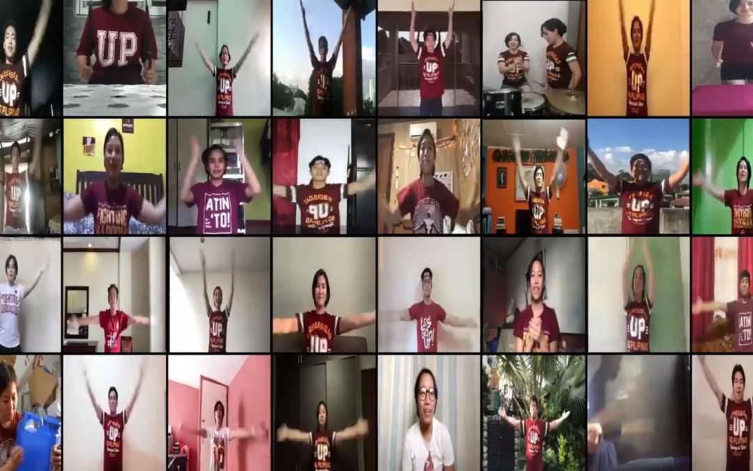 UP Pep Squad cheers for health workers in PGH COVID-19 center