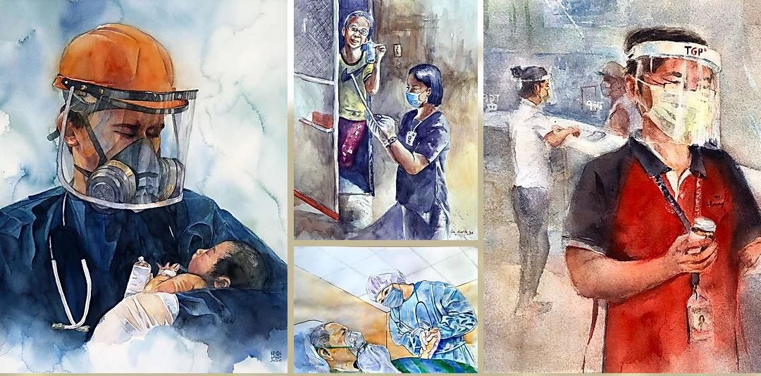 UP alumni, portrait artists hold online exhibit fundraiser honoring Filipino frontliners