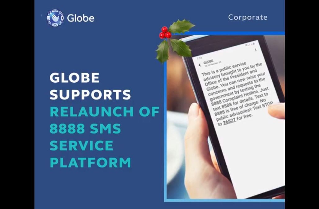 Globe supports relaunch of 8888 text service for Filipino citizens’ complaints