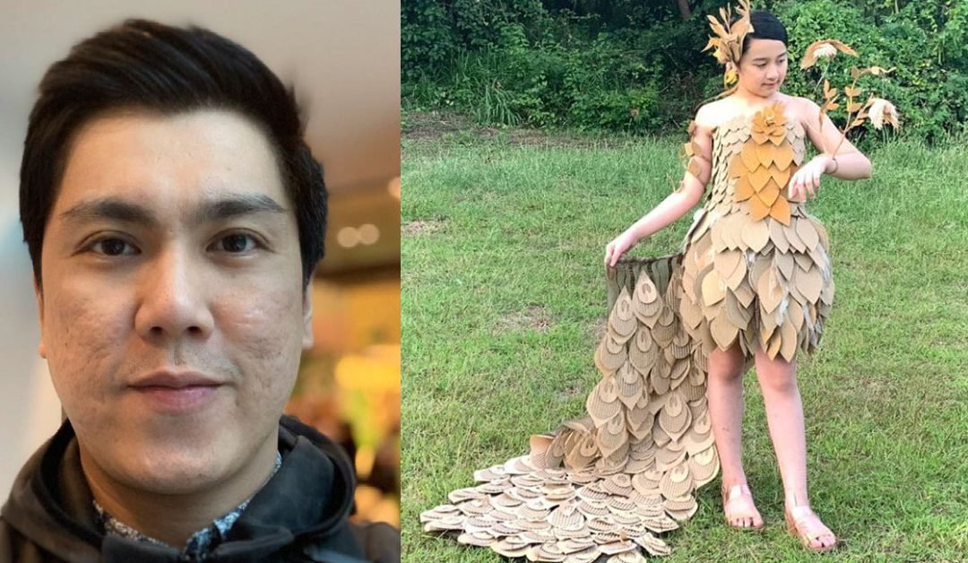 LOOK: Former OFW dad’s Balikbayan boxes turned into costume for daughter