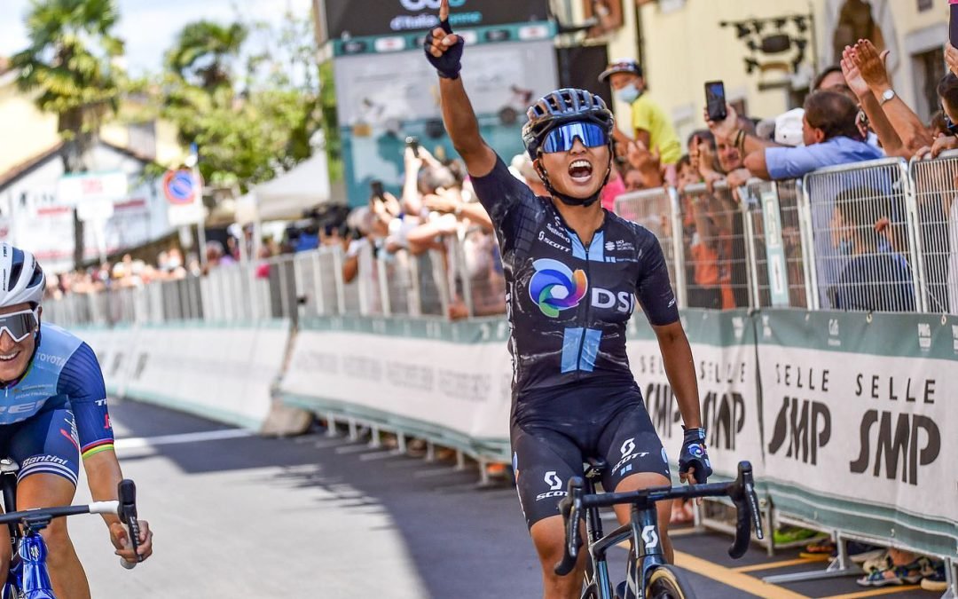 Filipino American pro cyclist Coryn Rivera victorious at Giro Donne Italy tour
