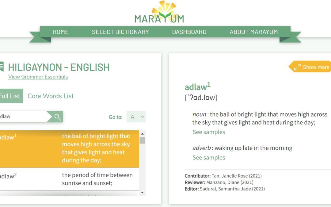 This Online Dictionary helps Philippine communities preserve their languages