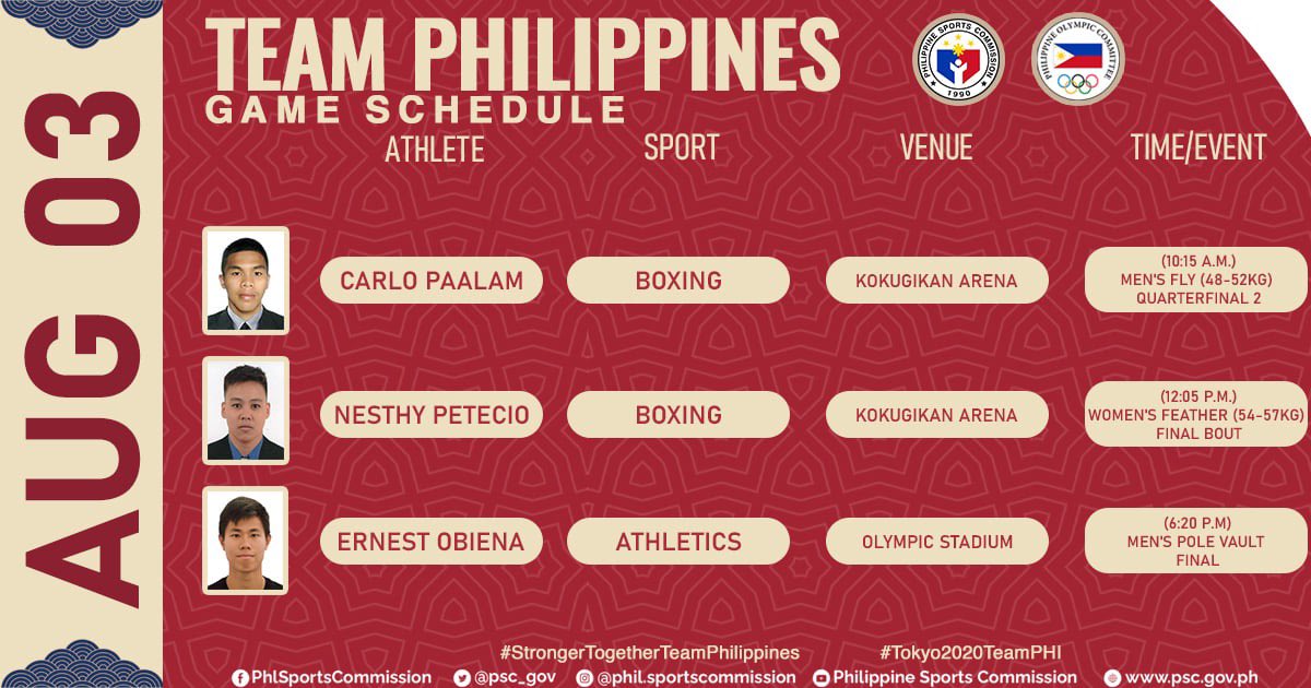 Olympics Schedule Today Final Events For Obiena And Petecio Paalam In 