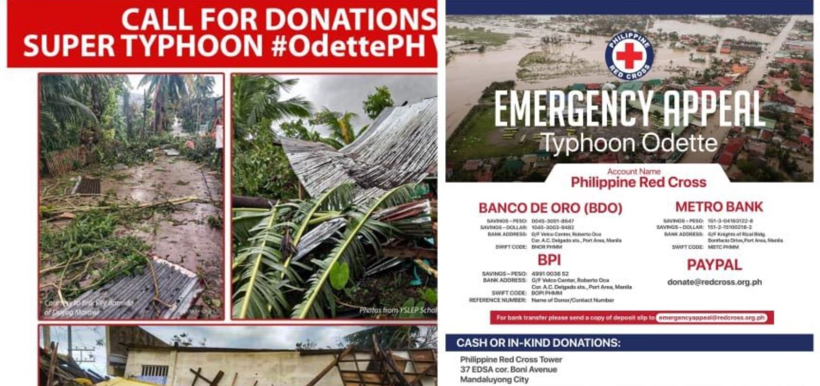 LIST Super Typhoon Odette victims donation channels Good News Pilipinas