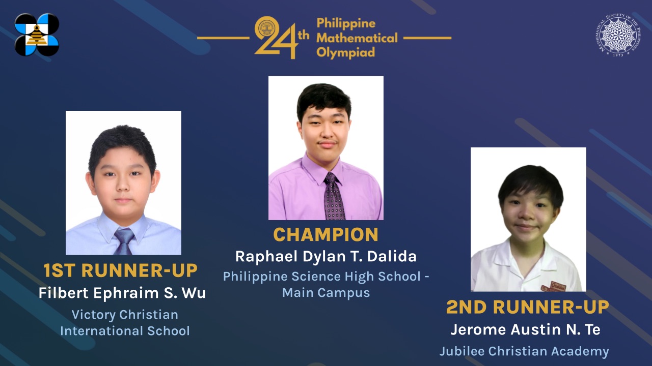 Metro Manila Students Win Philippine Mathematical Olympiad