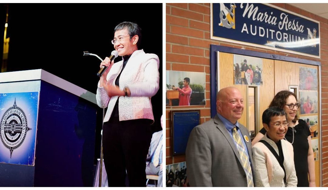 New Jersey school names auditorium after 1st Filipino Nobel Prize winner Maria Ressa