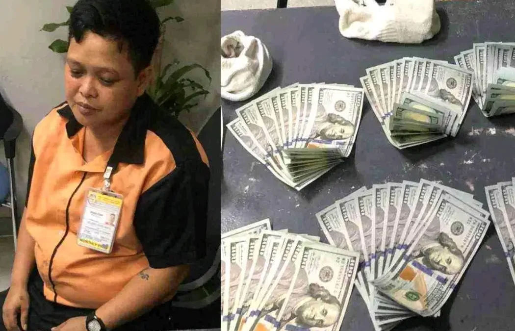 Honest NAIA Airport Cleaner Finds and Returns Socks with Dollars Worth 1 Million Pesos