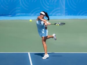 Alexandra Eala winning SEA Games women’s singles tennis gold for the Philippines