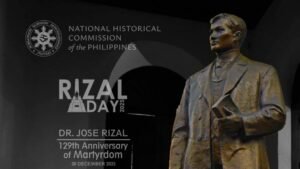 Rizal statues in Manila during Jose Rizal Day commemoration