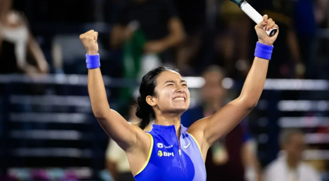 Alexandra Eala competing at Dubai Duty Free Tennis Championships 2026 during her rise to world No. 31 in WTA rankings